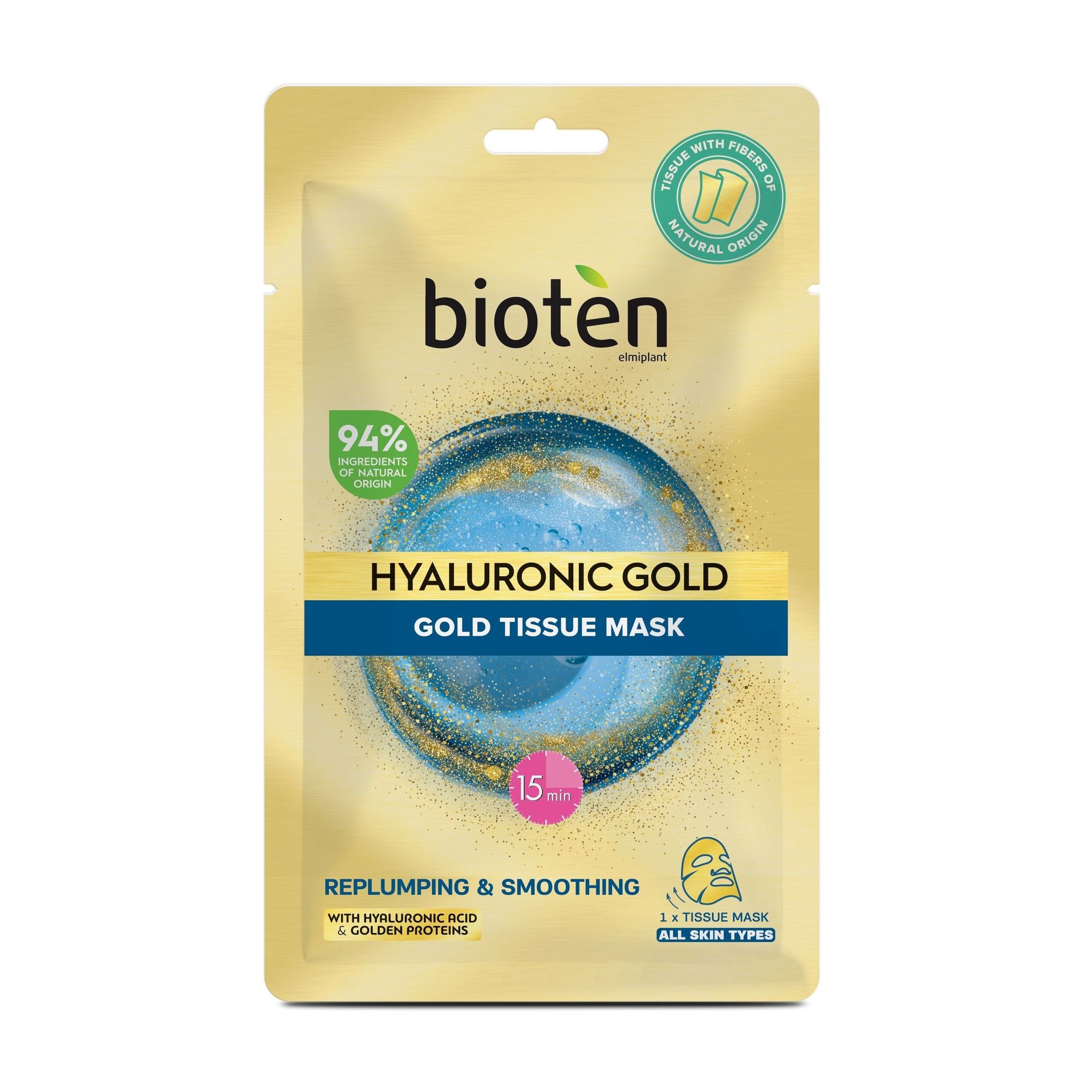 Bioten Hyaluronic Gold Лист маска за лице x25 мл