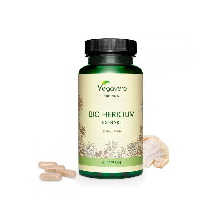 Hericium Bio Extrakt Херициум Лъвска грива в подкрепа на мозъчната функция x60 капсули, Vegavero