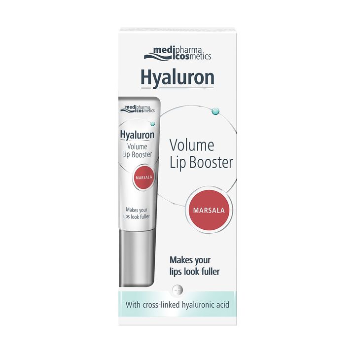 Medipharma Cosmetics Hyaluron Обемен филър за устни с омрежен хиалурон x7 мл, цвят Marsala