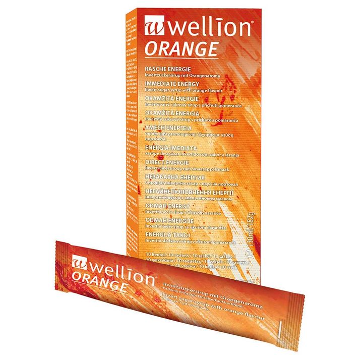 Wellion Orange Сироп от инвертна захар с вкус на портокал 13 мл х10 сашета