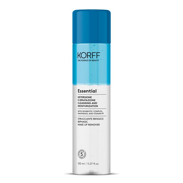 Korff Essential Двуфазен демакиант за околоочен контур и устни x150 мл