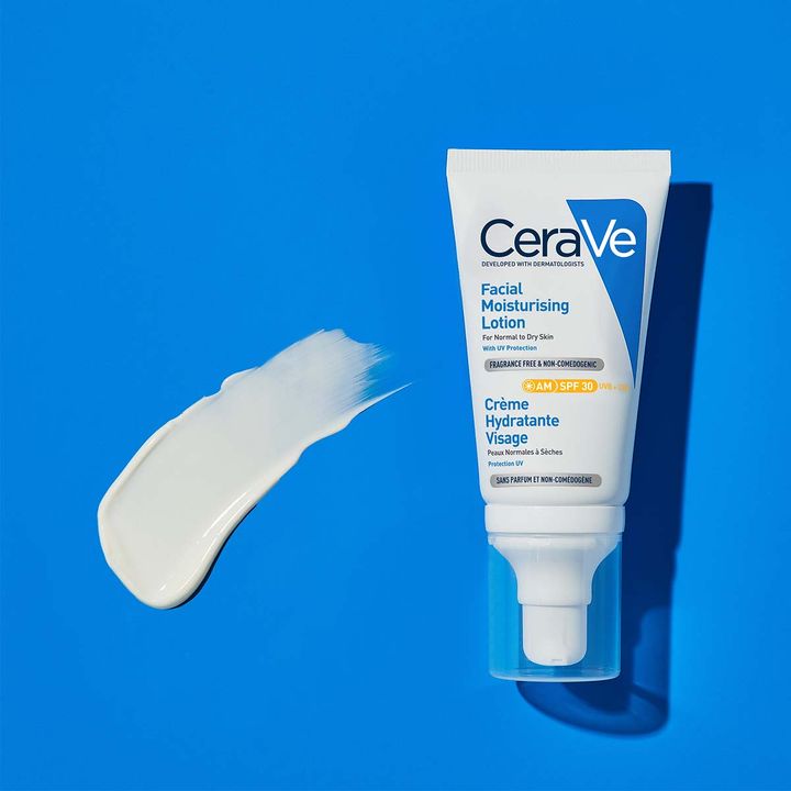 CeraVe AM Хидратиращ крем за лице за нормална и суха кожа SPF30 x52 мл