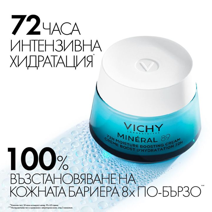 Vichy Mineral 89 Интензивен хидратиращ крем за лице с богата текстура за суха до много кожа x50 мл
