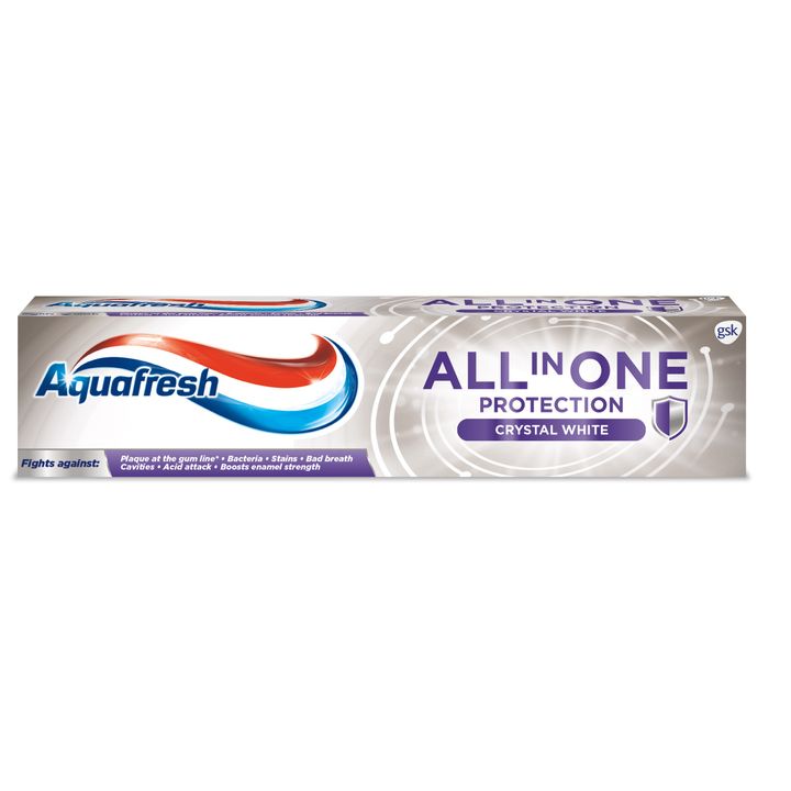 Aquafresh All in One Protection Crystal White + Паста за зъби за