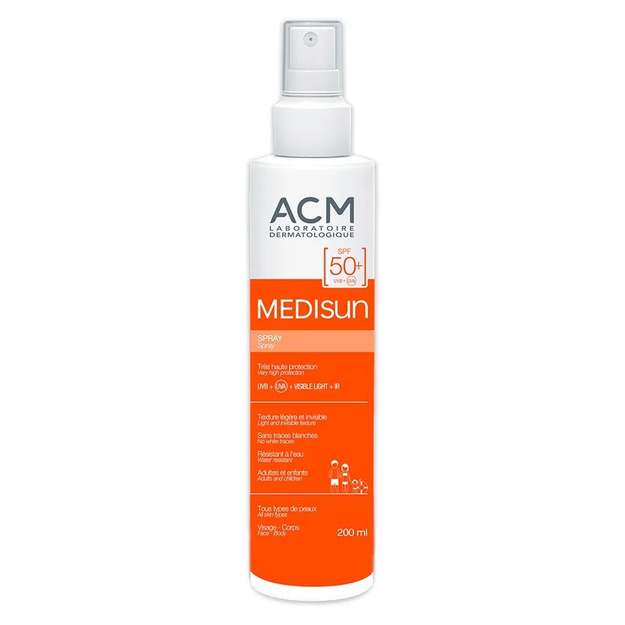 ACM Medisun SPF50+ Слънцезащитен спрей за лице и тяло x200 мл