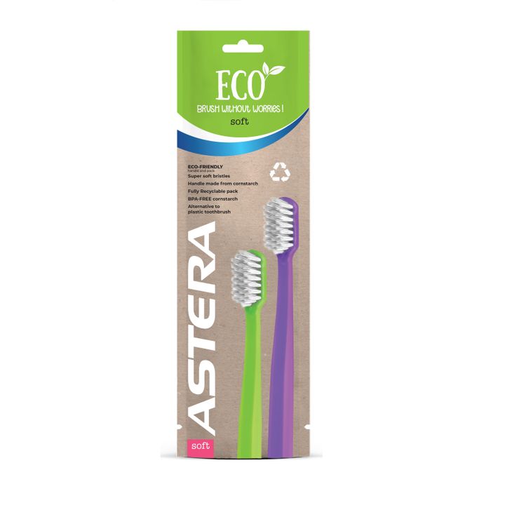 Astera Eco Четка за зъби Super Soft x2 броя