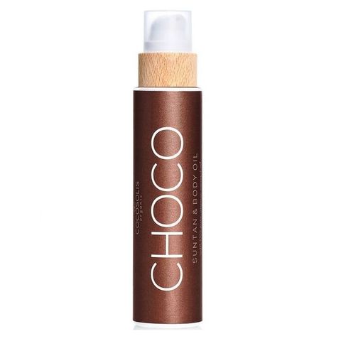 Cocosolis Suntan & Body Oil Choco Био масло за бърз и наситен тен с аромат на шоколад x200 мл