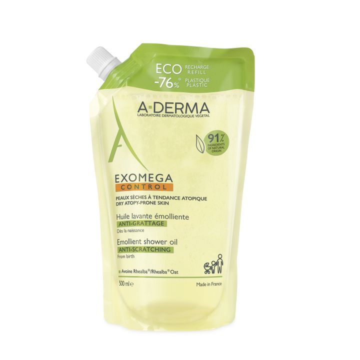 A-Derma Exomega Control Емолиентно душ олио за суха и склонна към атопия кожа x500 мл