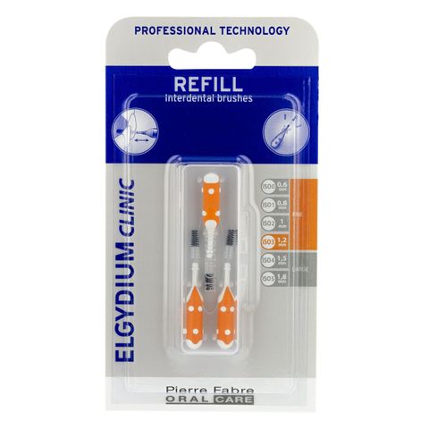 Elgydium Clinic Refill Интердентална четка за зъби, размер 1,2 mm x3 броя