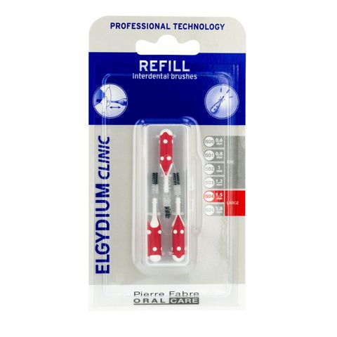 Elgydium Clinic Refill Интердентална четка за зъби, размер 1,5 mm x3 броя