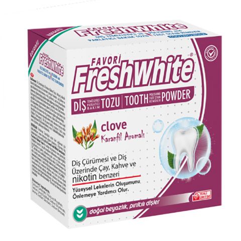 Fresh White Прах за почистване на зъбите с аромат на карамфил х50 г