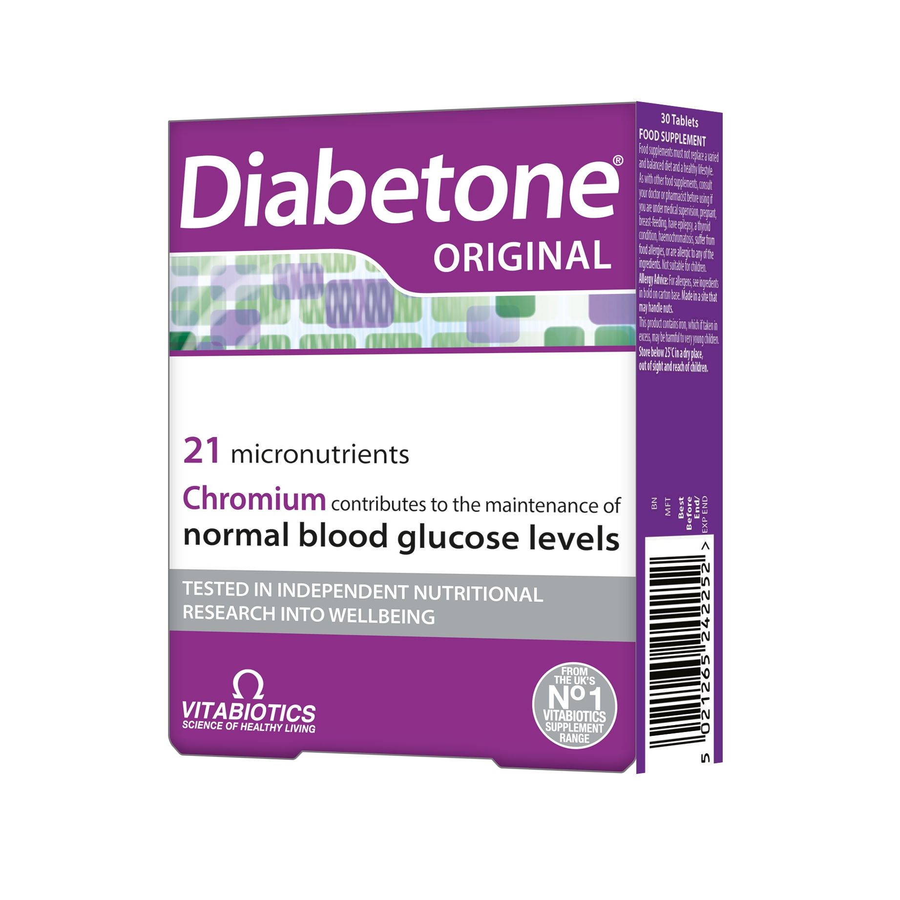 Диабетон х30 таблетки VitaBiotics