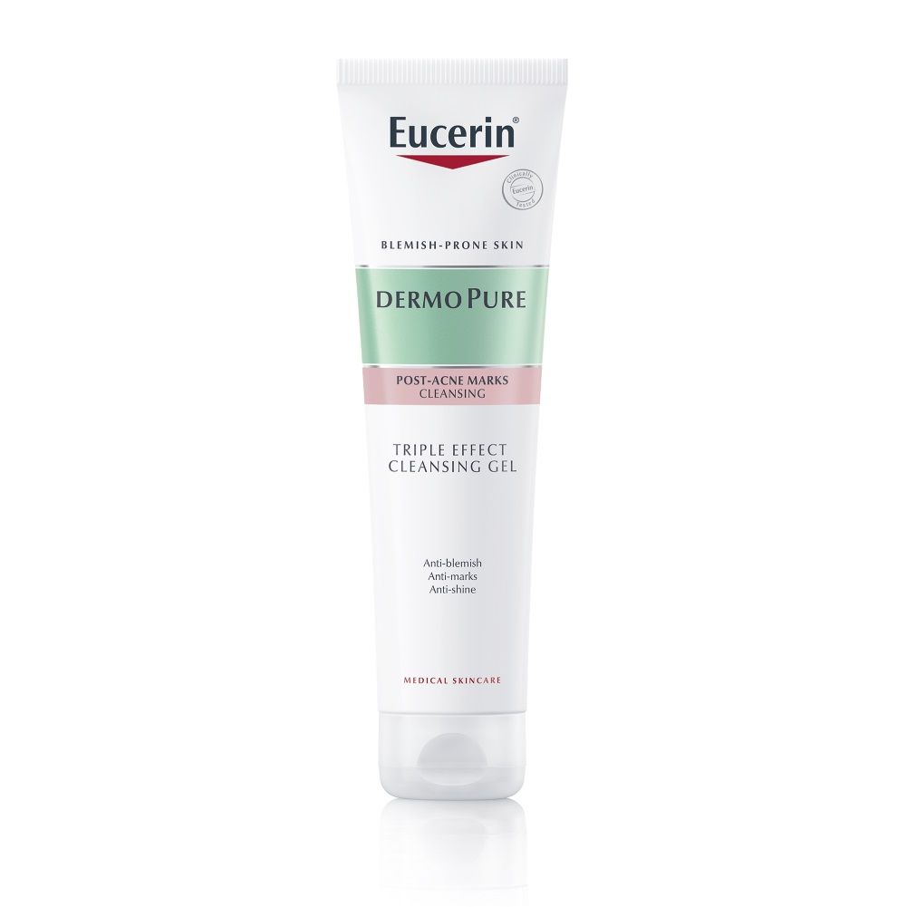 Eucerin DermoPURE Измиващ гел за лице и тяло с тройно действие за мазна ...