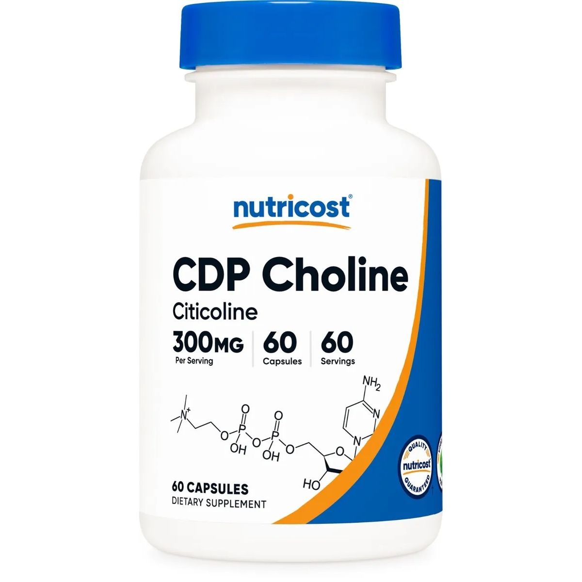 CDP Choline Цитиколин 300 mg х60 капсули Nutricost