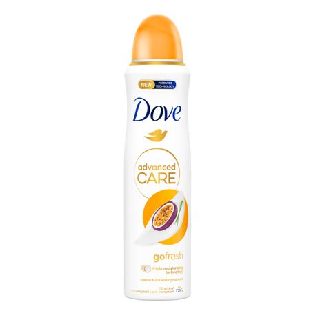 Dove Advanced Care Go Fresh Дезодорант за жени с аромат на маракуя и лимонова трева, 72 часа х150 мл