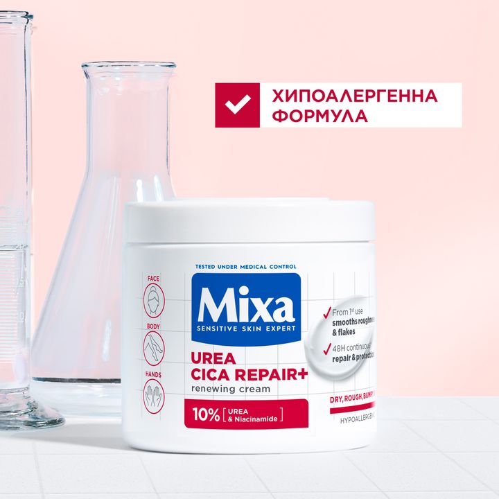 Mixa Urea Cica Repair Регенериращ крем за груба и суха кожа x400 мл