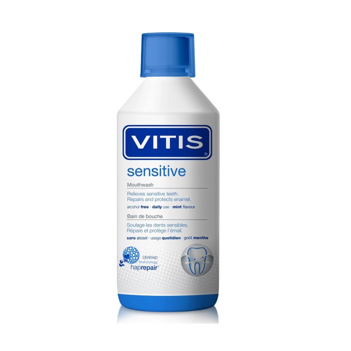 Vitis Sensitive Вода за уста за чувствителни зъби x500 мл, Dentaid 