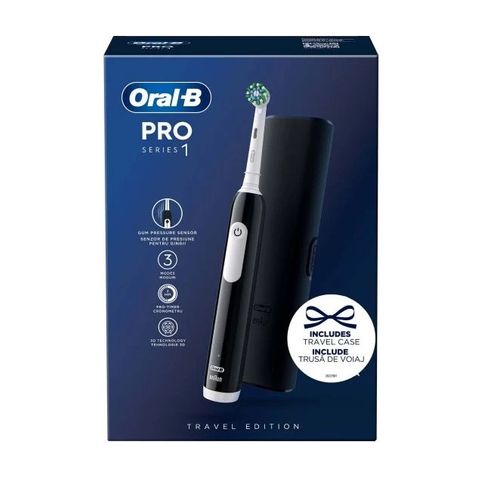 Oral-B Pro Series 1 Black Електрическа четка за зъби x1 брой + Калъф
