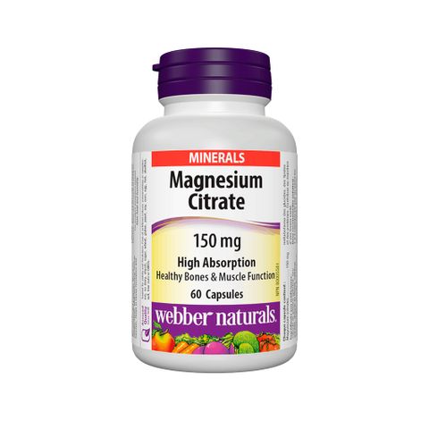 Магнезий цитрат с висока абсорбция 150 mg х60 капсули Webber Naturals