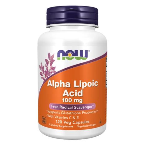 Алфа-липоева киселина 100 мг x120 капсули, Now Foods