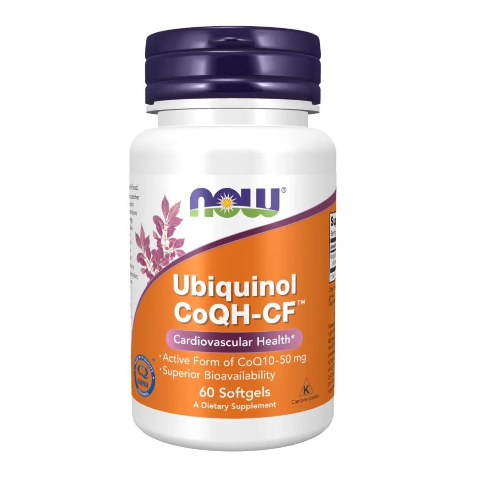 Убикинол COQH-CF 50 мг x60 дражета, Now Foods