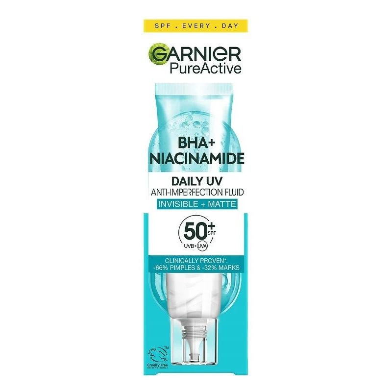 Garnier Pure Active Матиращ флуид за слънцезащита против несъвършенства ...