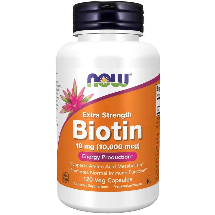 Биотин Витамин В7 10 mg х120 капсули Now Foods