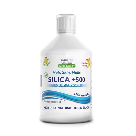 Silica 500+ Силиций за красиви коса, кожа и нокти x500 мл, Swedish Nutra