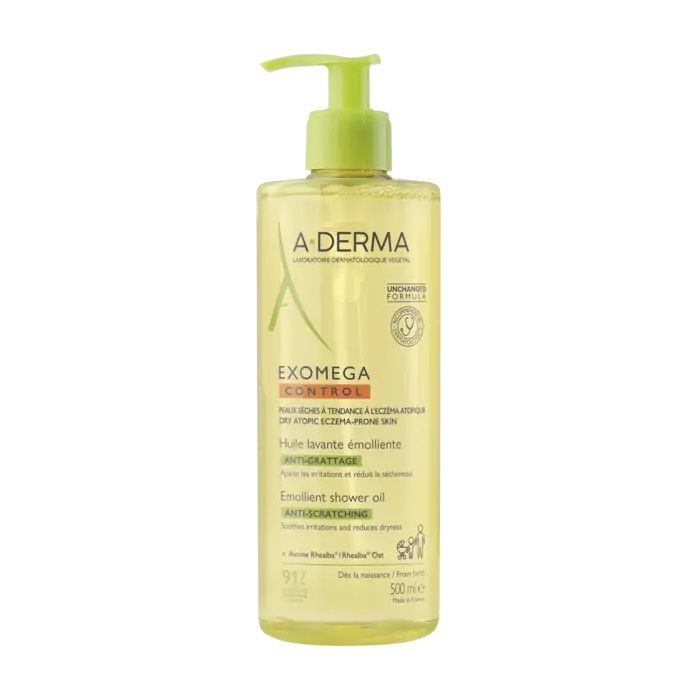 A-Derma Exomega Control Емолиентно душ олио за тяло x500 мл