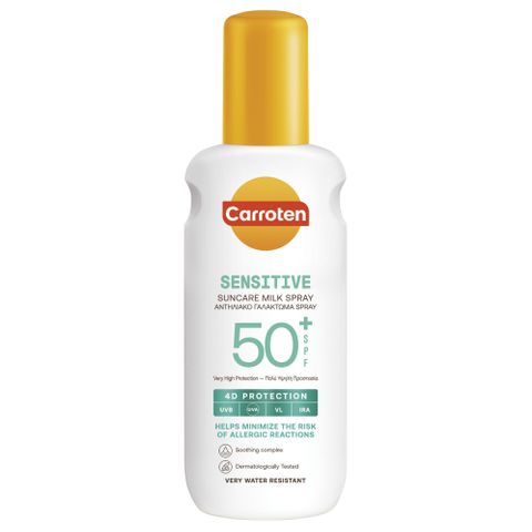 Carroten Sensitive Слънцезащитно мляко-спрей за чувствителна кожа SPF50+ x200 мл