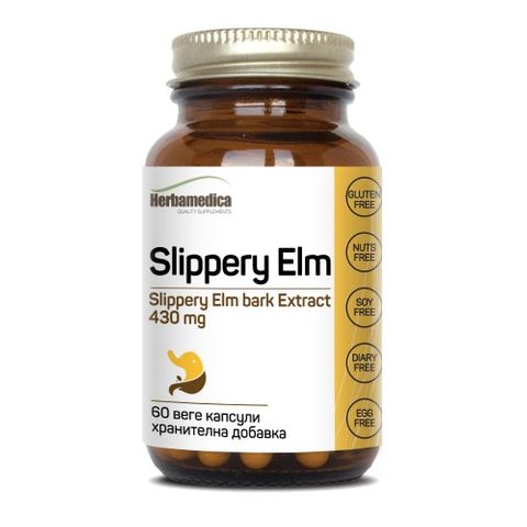 Slippery Elm Хлъзгав бряст, екстракт 430мг х60 веге капсули Herbamedica