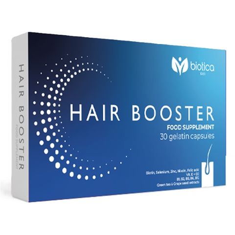 Hair Booster Ускорява растежа на косъма и регулира косопада х30 твърди желатинови капсули Віоtіса