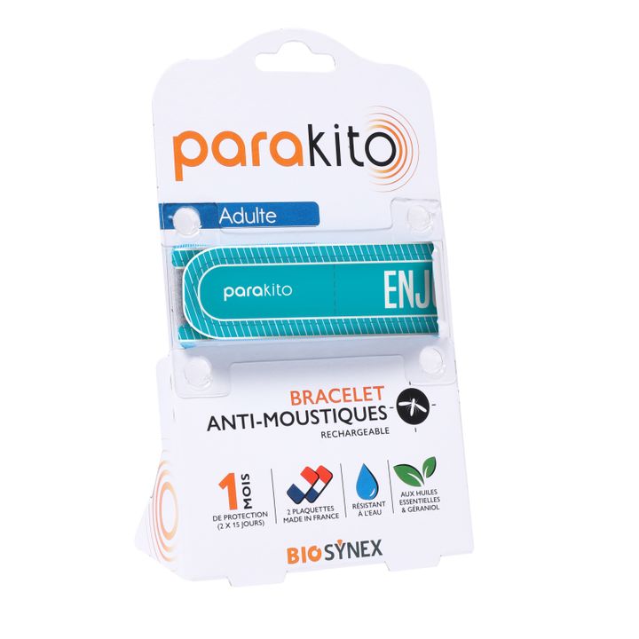 Parakito Репелентна гривна против комари за възрастни +2 броя таблетки, синя