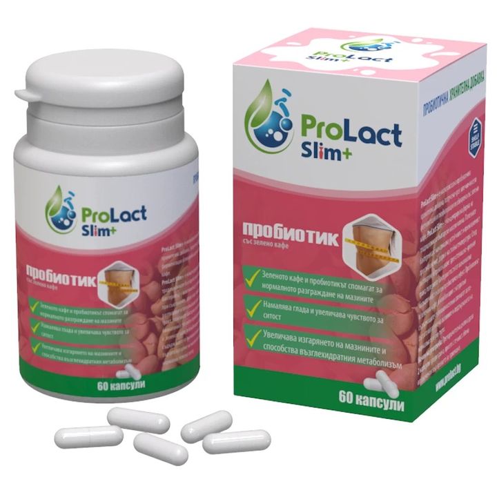 Slim+ Пробиотик за по-добра фигура х60 капсули ProLact
