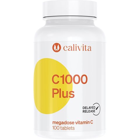 C1000 Plus Витамин C Плюс 1000 mg, с органични шипки х100 таблетки Calivita
