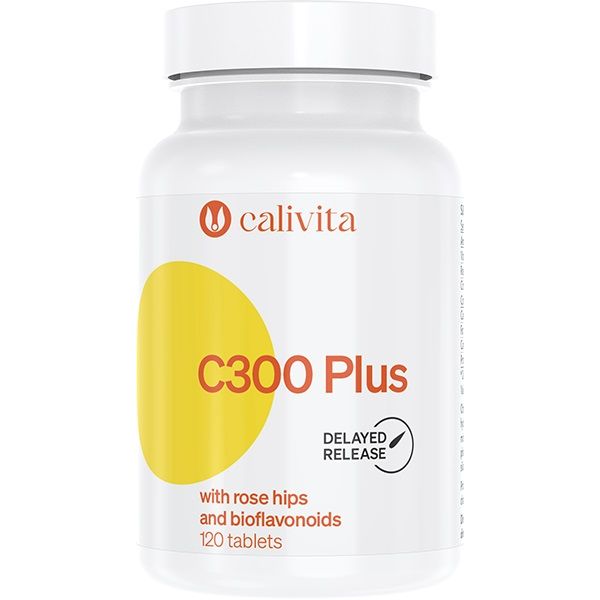 C300 Plus Витамин C Плюс 300mg, с биофлавоноиди х120 таблетки Calivita