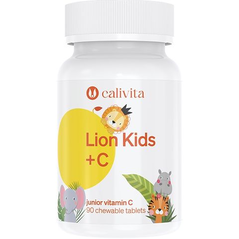 Lion Kids C Детски витамин С 75mg х90 дъвчащи таблетки Calivita