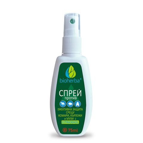 Спрей против комари, кърлежи и мухи, с Citriodiol х75 мл Bioherba