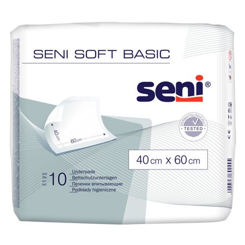 Seni Soft Basic Абсорбиращи хигиенни чаршафи, размер 40х60 см х10 броя