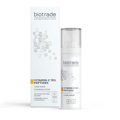 Biotrade Pure Skin Озаряващ серум за лице с витамин С 15% + пептиди x30 мл