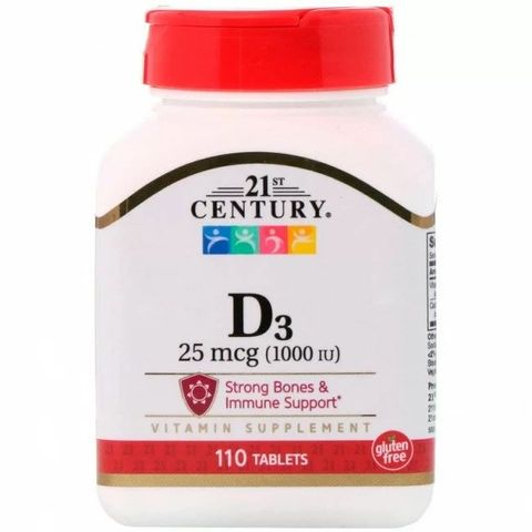 Витамин D3 25mcg (1000IU) х110 таблетки 21st Centuty