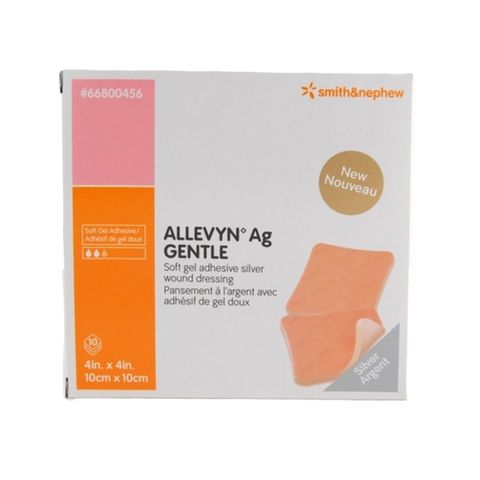Allevyn AG Gentle Border Самозалепваща полиуретанова, стерилна превръзка със сребро 10x10 cm х1 брой