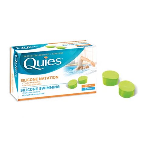 Quies Водоустойчиви силиконови тапи за уши за плуване x3 чифта