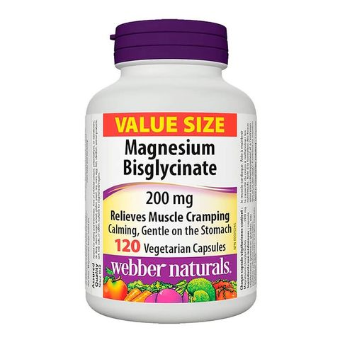 Магнезий (бисглицинат) 200 mg х120 капсули Webber Naturals