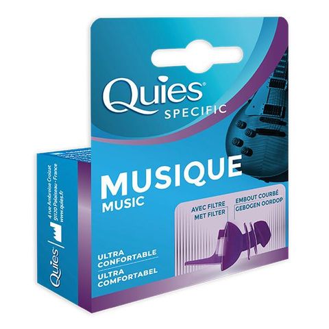 Quies Шумоизолиращи силиконови тапи за уши за възрастни 18 dB х1 чифт