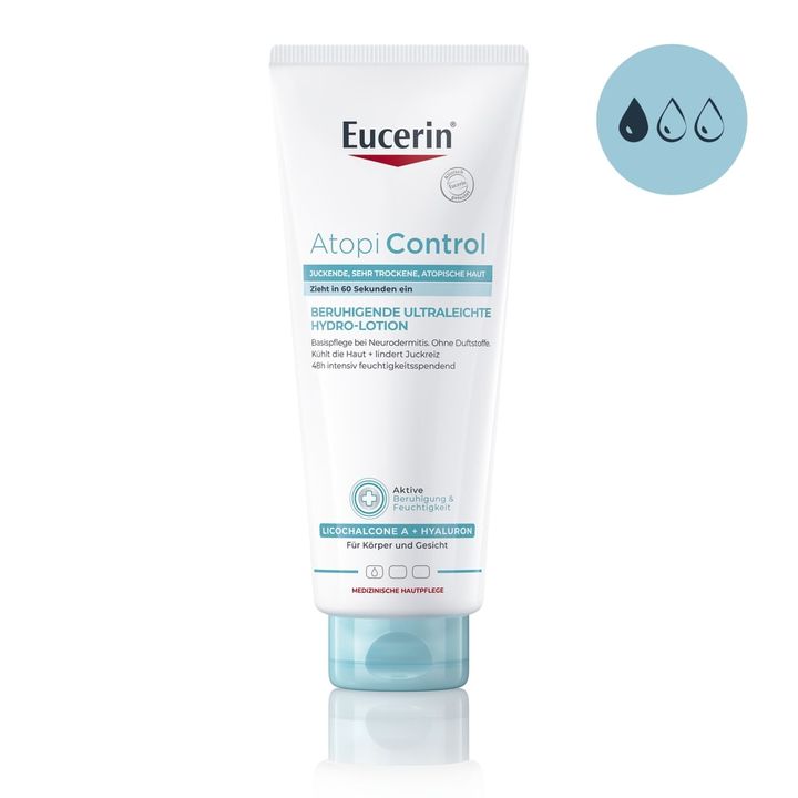 Eucerin Atopicontrol Успокояващ хидро-лосион за лице и тяло за атопична кожа х400 мл