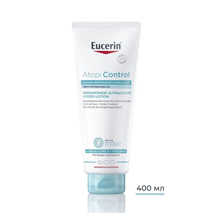 Eucerin Atopicontrol Успокояващ хидро-лосион за лице и тяло за атопична кожа х400 мл