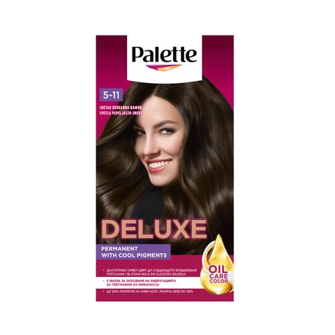 Palette Deluxe Подхранваща трайна боя за коса x100 мл, 5-11  Light Ash Brown
