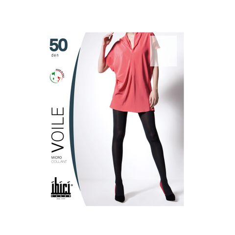 Ibici Voile 50 Den Дамски чорапогащник с матов ефект, цвят Nero, размер L