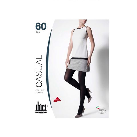 Ibici Casual 60 Den Дамски плътен чорапогащник от микрофибър, цвят Nero, размер М х1 брой